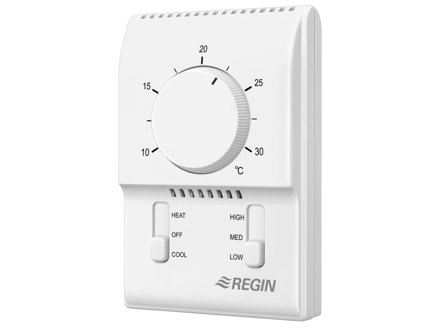 Electromechanical room thermostat for fan-coils